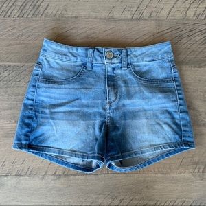 high waisted denim shorts